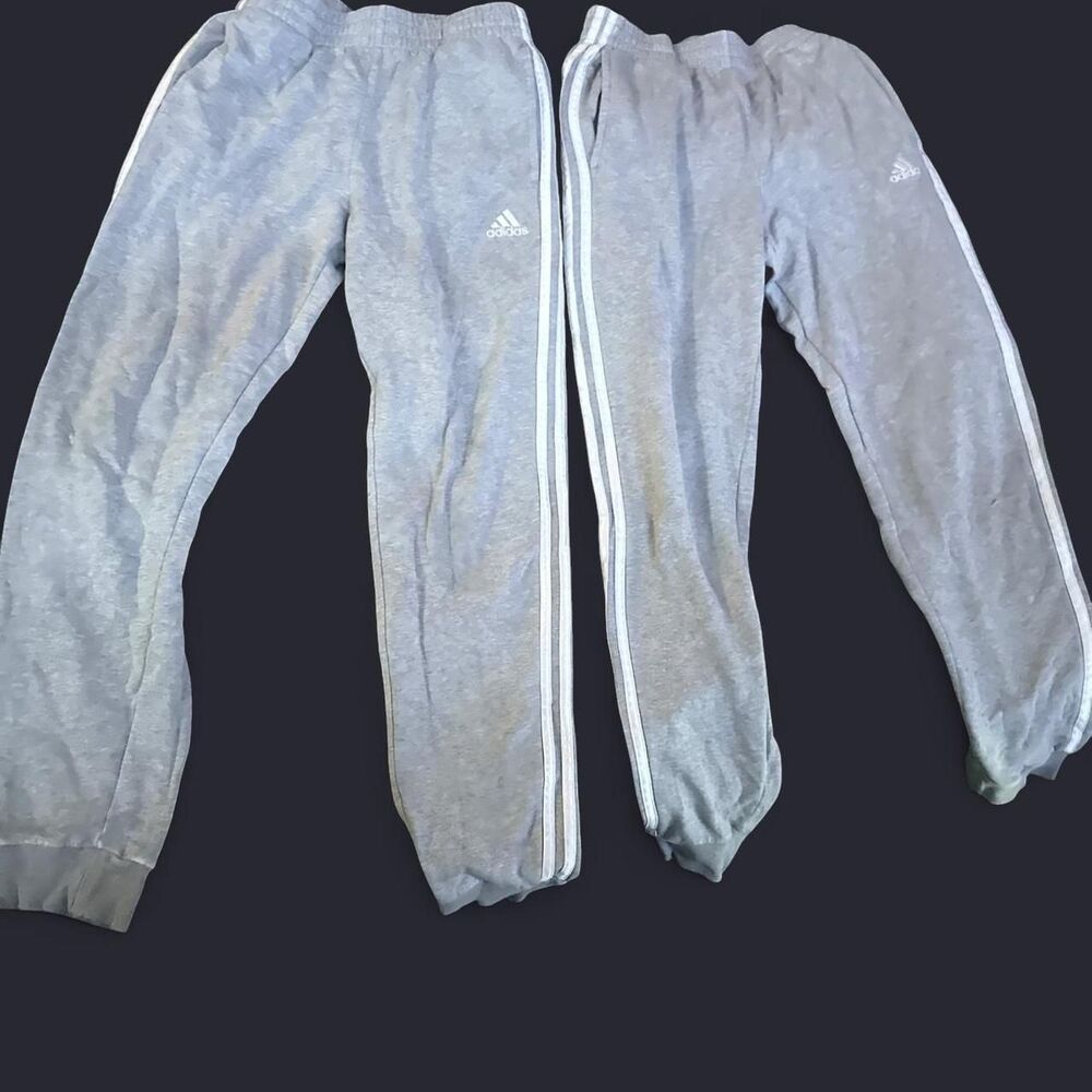 Adidas Grey and White Joggers-tracksuits